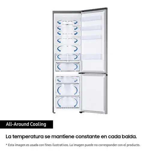 Frigoríficos сombis Independiente 390 L Acero inoxidable RB38C602DSA/EF SAMSUNG
