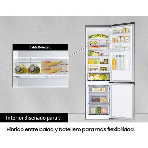 Frigoríficos сombis Independiente 390 L Acero inoxidable RB38C602DSA/EF SAMSUNG