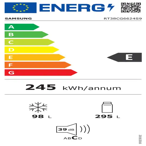 Samsung RT38CG6624S9 Independiente 393 L E Acero inoxidable