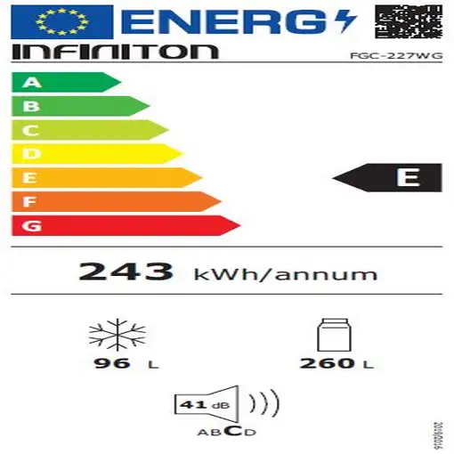 Frigoríficos dos puertas Independiente 351 L Blanco 0000092102 INFINITON