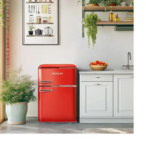 Frigoríficos dos puertas Independiente 86 L Rojo 01895 CECOTEC