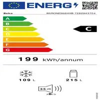 Beko B5RCNE366HXB Independiente 316 L C Gris