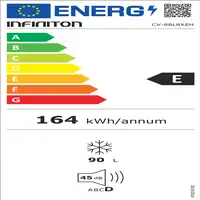 Infiniton CV-88L8XEH congelador Congelador vertical Independiente 90 L E Acero sat