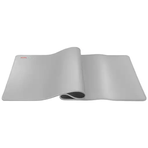 Mars Gaming MMPXLS Plata, Alfombrilla Gaming XL, Doble capa Nanotejido y Goma Natu
