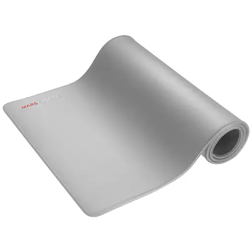 Mars Gaming MMPXLS Plata, Alfombrilla Gaming XL, Doble capa Nanotejido y Goma Natu