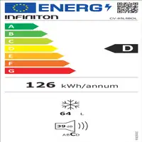 Infiniton CV-85L8BDL congelador Congelador vertical Independiente 64 L D Blanco