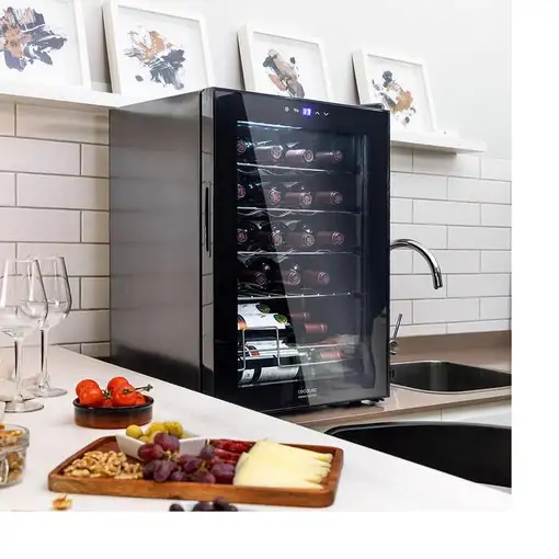 Cecotec 00122 enfriador de vino Nevera de vino Independiente Negro, Transparente 2