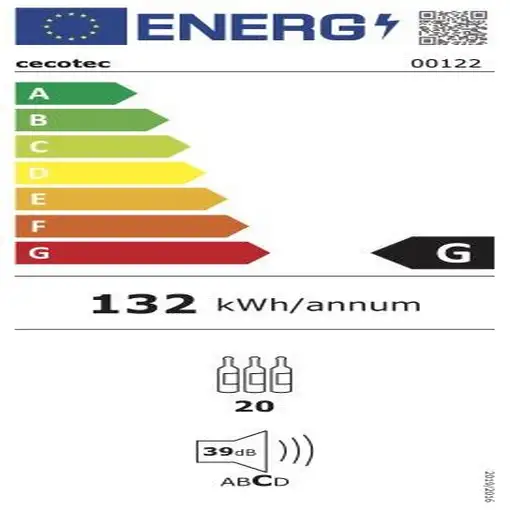 Cecotec 00122 enfriador de vino Nevera de vino Independiente Negro, Transparente 2