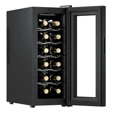 Cecotec 1250 Nevera de vino termoeléctrico Independiente Negro 12 botella(s)