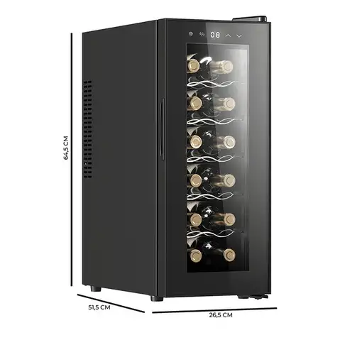 Cecotec 1250 Nevera de vino termoeléctrico Independiente Negro 12 botella(s)