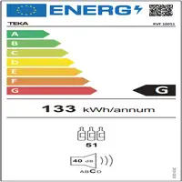 Teka RVF 10051 GBK Nevera de vino termoeléctrico Independiente Negro 51 botella(s)