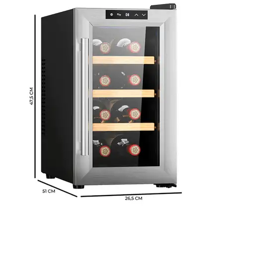 Cecotec 02708 enfriador de vino Nevera de vino termoeléctrico Independiente Acero