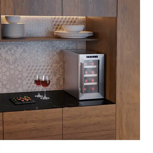 Cecotec 02708 enfriador de vino Nevera de vino termoeléctrico Independiente Acero