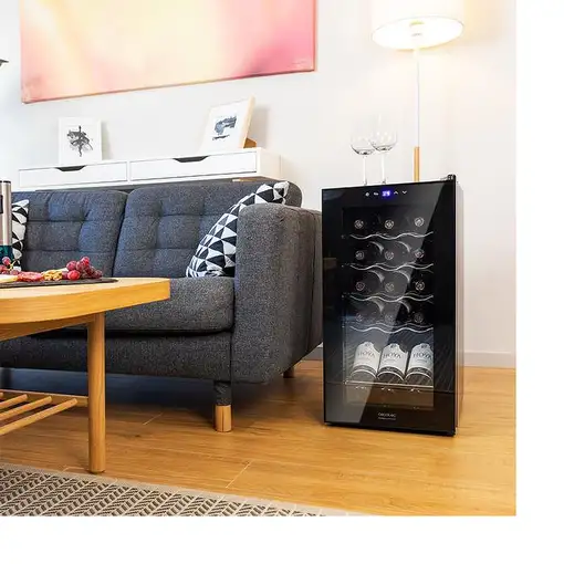 Cecotec 00120 enfriador de vino Nevera de vino Independiente Negro 15 botella(s)