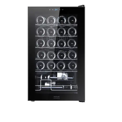 Cecotec 00124 enfriador de vino Nevera de vino Independiente Negro 24 botella(s)