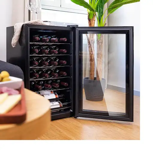 Cecotec 00124 enfriador de vino Nevera de vino Independiente Negro 24 botella(s)