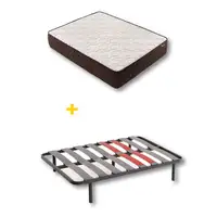 Pack Colchon Descansin + Somier con patas 135 x 190 | Alta Firmeza | Silencioso
