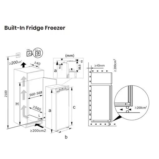 Hisense FT3B213SAWE congelador Congelador vertical Integrado 235 L E Acero