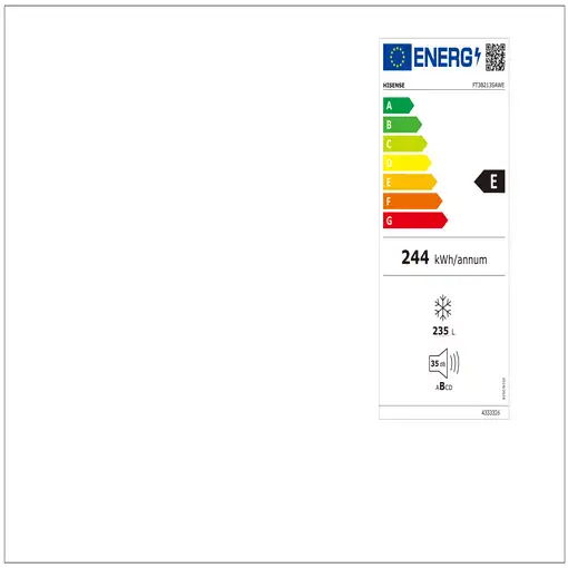 Hisense FT3B213SAWE congelador Congelador vertical Integrado 235 L E Acero
