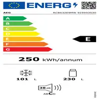 AEG Series 6000 RCB632E9MW Independiente 330 L E Blanco
