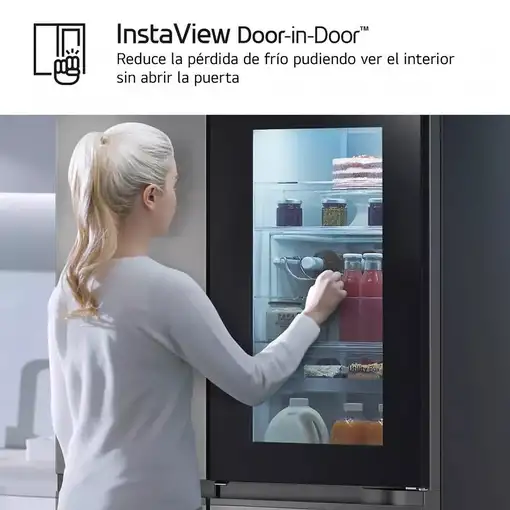 LG InstaView Frigorífico Side By side , Serie 800, Door-In-Door, Clasificación D,