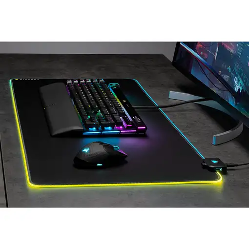 Corsair MM700 RGB Alfombrilla de ratón para juegos Negro