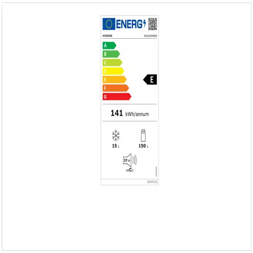 Hisense RR220D4BDE nevera combi Independiente 165 L Plata