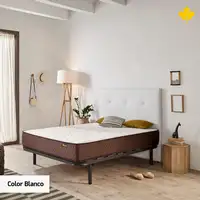 Pack Colchon + Cabecero Tapizado + Somier Descansin | 105 x 190 | Blanco