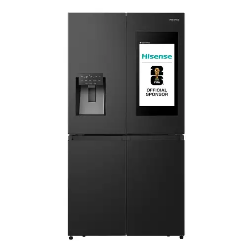 Frigorífico americano negro, 4 puertas, 179x92x73 cm, 577 L, RQ760N4IFE HISENSE Frigorífico americano negro, 4 puertas, 179x92x73 cm, 577 L, RQ760N4IFE HISENSE