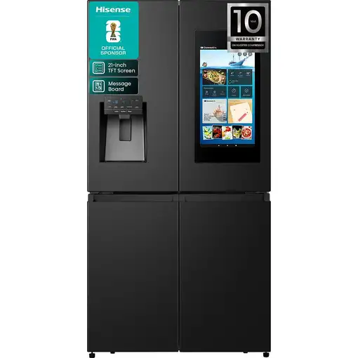 Frigorífico americano negro, 4 puertas, 179x92x73 cm, 577 L, RQ760N4IFE HISENSE