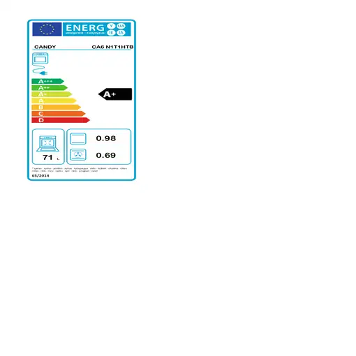 Horno 71 L Negro 33703855 CANDY