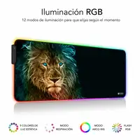 Alfombrilla Ratón Xl Con Luz Led Rgb 9 Colores León