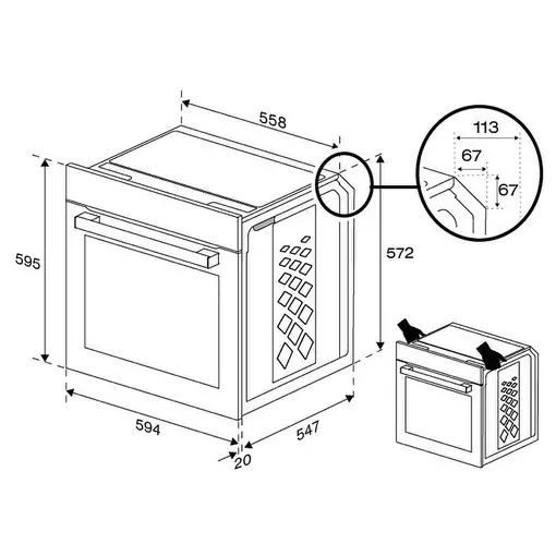 Horno 72 L Acero inoxidable b300 7724086797 BEKO