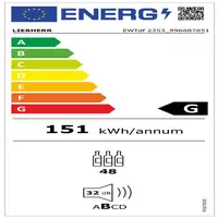 Liebherr EWTdf 2353 Vinidor Nevera de vino Integrado Gris 48 botella(s)