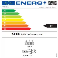 Teka 113610004 enfriador de vino Nevera de vino termoeléctrico Integrado Negro 20