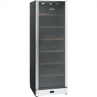 Smeg SCV115A enfriador de vino Nevera de vino Independiente Negro 197 botella(s)