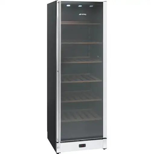 Smeg SCV115A enfriador de vino Nevera de vino Independiente Negro 197 botella(s)