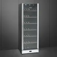 Smeg SCV115A enfriador de vino Nevera de vino Independiente Negro 197 botella(s)