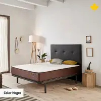 Pack Colchon + Cabecero Tapizado + Somier Descansin | 135 x 200 | Negro