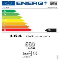 Haier Wine Bank 60 Serie 3 WS171GA Nevera de vino Independiente Negro 166 botella(