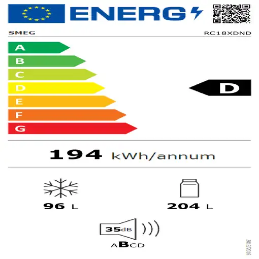 Frigoríficos сombis Independiente 300 L Acero inoxidable RC18XDND SMEG