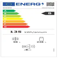 Hisense RB440N4CCB nevera combi Independiente 300 L B Plata