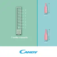 Candy DiVino CCVB 15/1 Integrado Negro 7 botella(s)