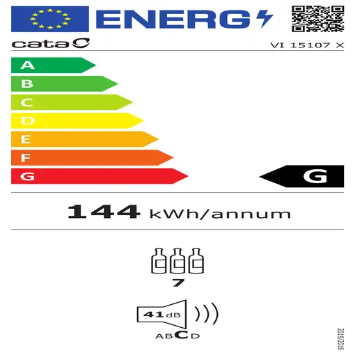 CATA VI 15107 X Integrado Negro, Gris 7 botella(s)