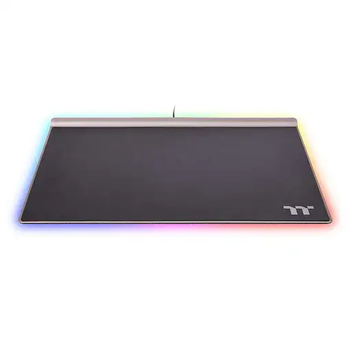 Thermaltake Argent MP1 RGB Alfombrilla de ratón para juegos Negro, Titanio
