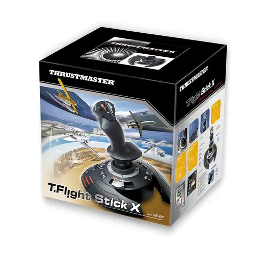Thrustmaster T.Flight Stick X Negro, Rojo, Plata USB Palanca de mando Analógico PC