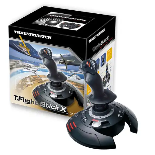 Thrustmaster T.Flight Stick X Negro, Rojo, Plata USB Palanca de mando Analógico PC