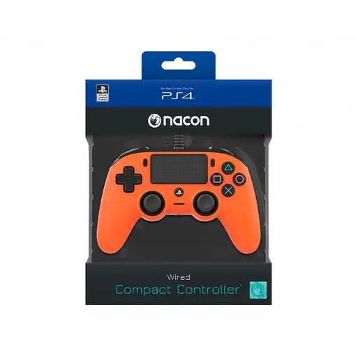 NACON PS4OFCPADORANGE mando y volante Naranja USB Gamepad Analógico/Digital PC, Pl