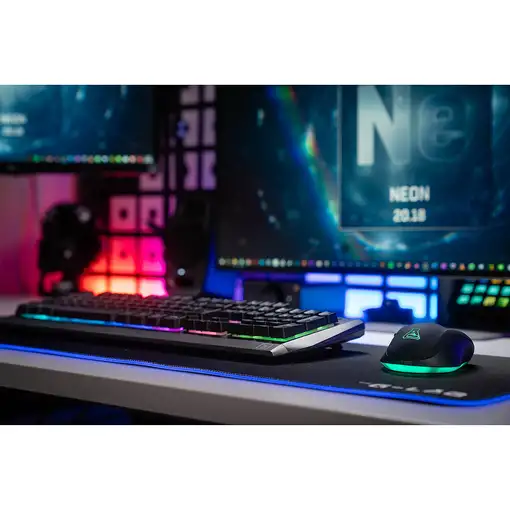The G-Lab Kult Neon ratón Juego mano derecha RF inalámbrico 2400 DPI