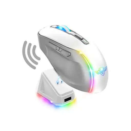 Spirit of Gamer S-EM50WT ratón Juego mano derecha RF Wireless + Bluetooth + USB Ty